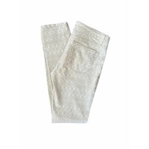 Prana Kara Skinny Jeans Size 4/27 Cream Printed Stretch Pants